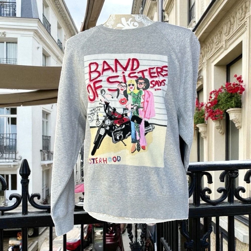 Zadig & Voltaire Band of Sisters Graphic Sweatshirt RARE HTF ~ size Small - Picture 12 of 16